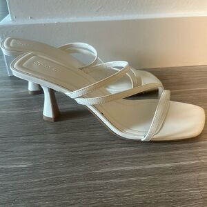 Open Edit White high heel sandal
